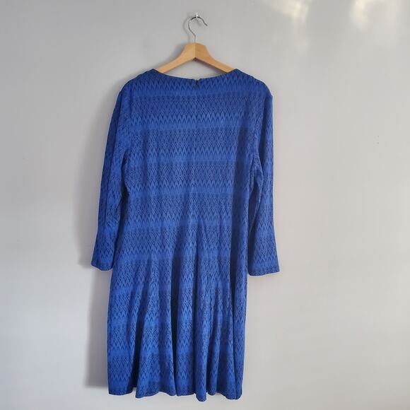 JM Studio John Meyer Blue Tent Style Striped Dress 16 - Picture 2 of 9